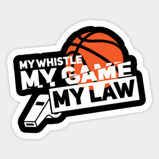 Basketball Referee Quotes Hoops Ref Sticker